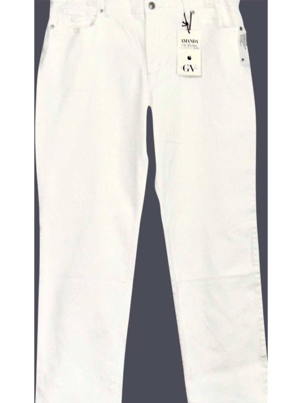 Gloria Vanderbilt Amanda Jeans Vintage White 14 Short High Rise